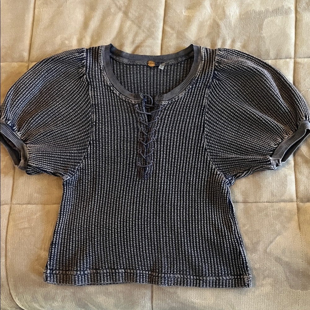 Free People Lace Up Top